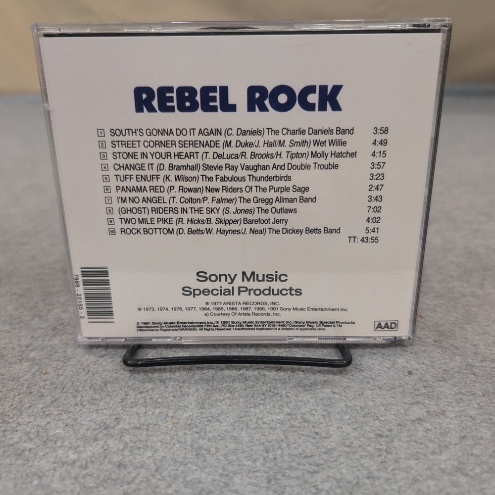 Rebel Rock Sony Music Special Products CD Stevie Ray Vaughan Charlie Daniels - Picture 2 of 2